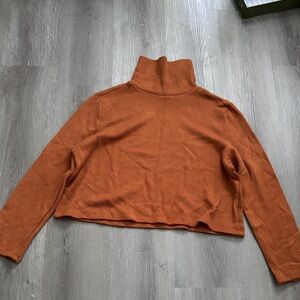 Women's Orange Turtleneck Sweater